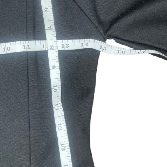 GAP Women's Black Fit and Flare Ponte Dress 3/4 Sleeve with Pockets Sz 0 - Picture 7 of 9